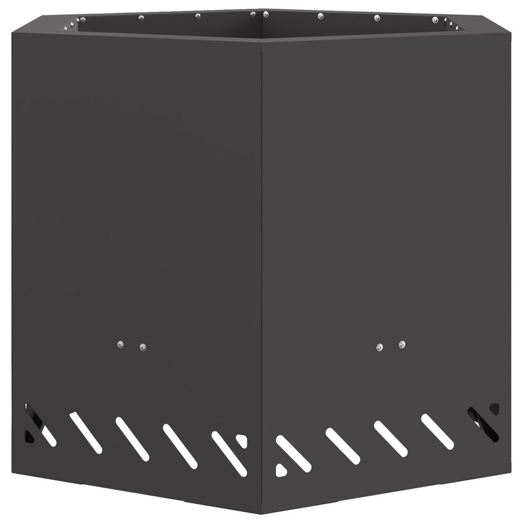 vidaXL Φωτιά Μαύρο 58 x 58 x 51 cm Κρύα έλαση από χάλυβα