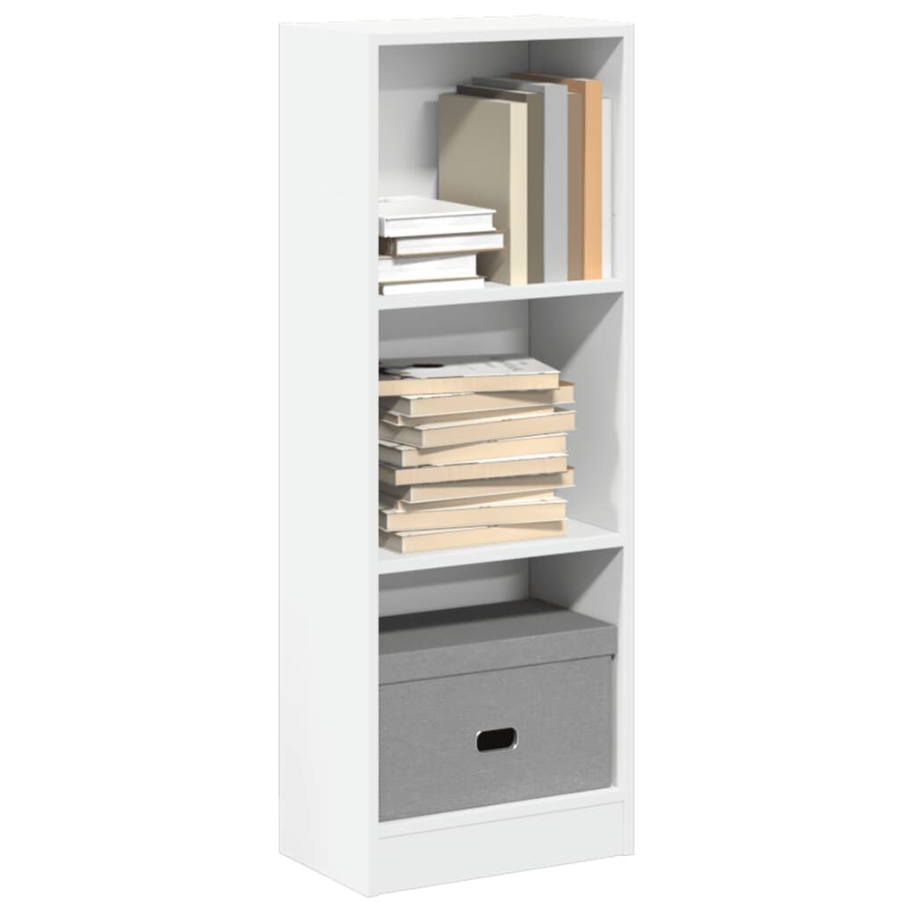 vidaXL Βιβλιοθήκη Λευκή 40x24x109 εκ. από Επεξεργασμένο Ξύλο