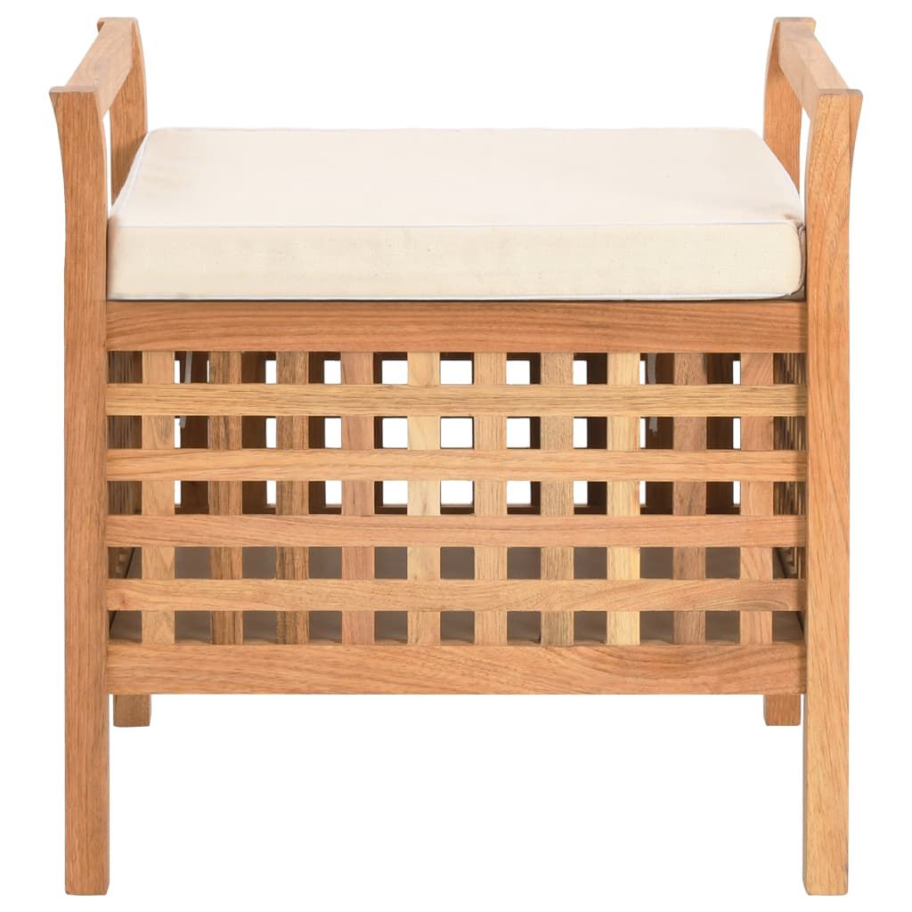vidaXL Πάγκος με Αποθηκευτικό Χώρο 49 x 48 x 49 εκ Μασίφ Ξύλο Καρυδιάς