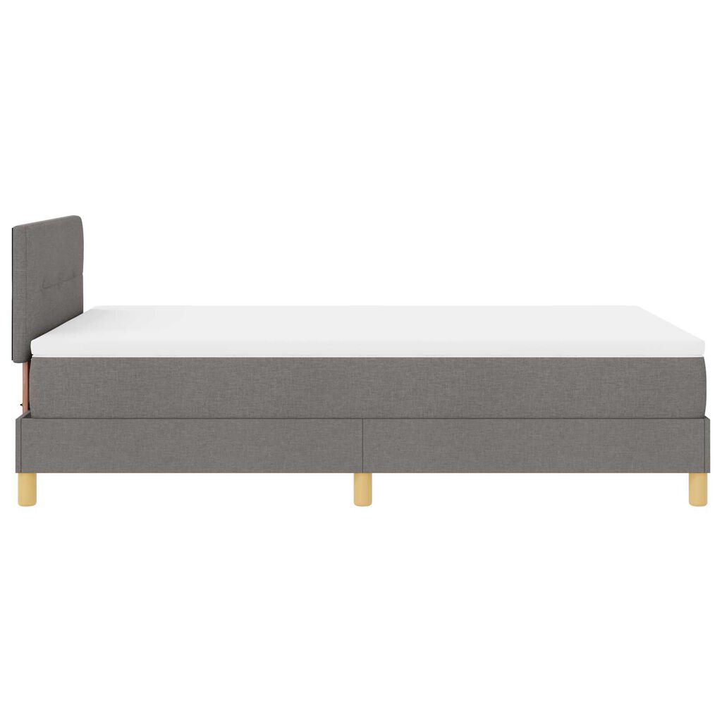vidaXL Κρεβάτι Box Spring με Στρώμα & LED Ταπάζ 120x200 εκ. Ύφασμα