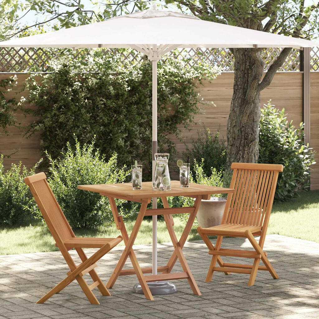 vidaXL Σετ Τραπεζαρίας Κήπου 2 pcs Καφέ Μασίφ ξύλο teak