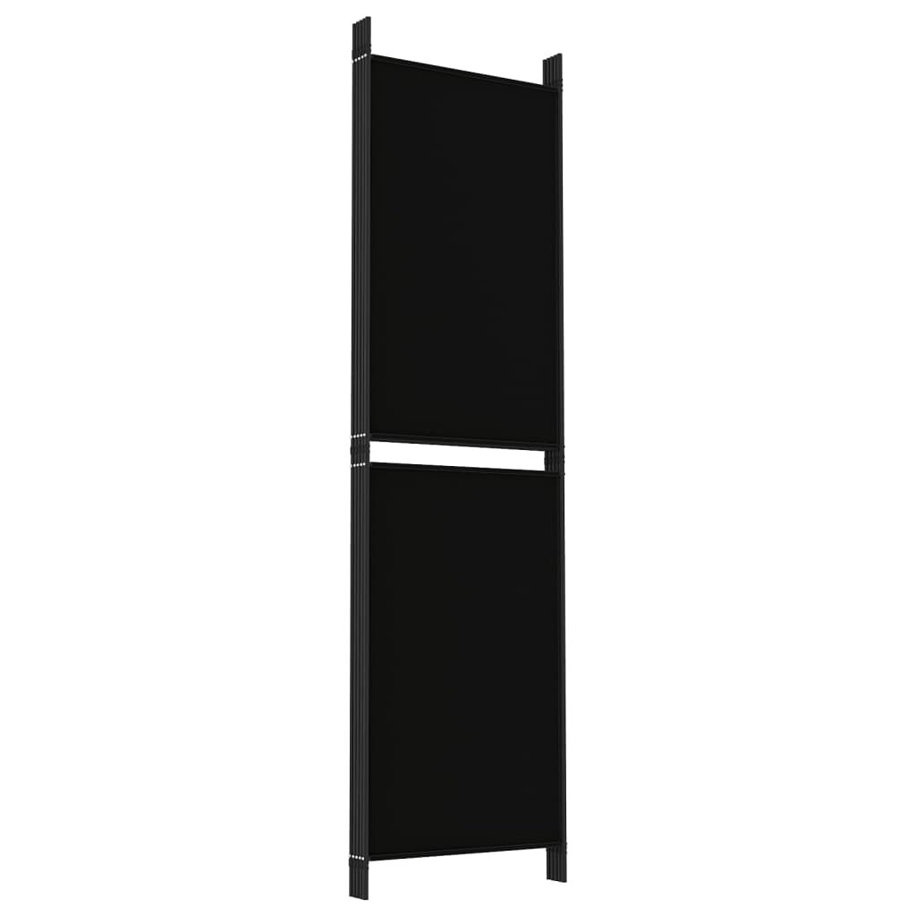 vidaXL Διαχωριστικό Δωματίου με 5 Πάνελ Μαύρο 250x180 εκ. από Ύφασμα