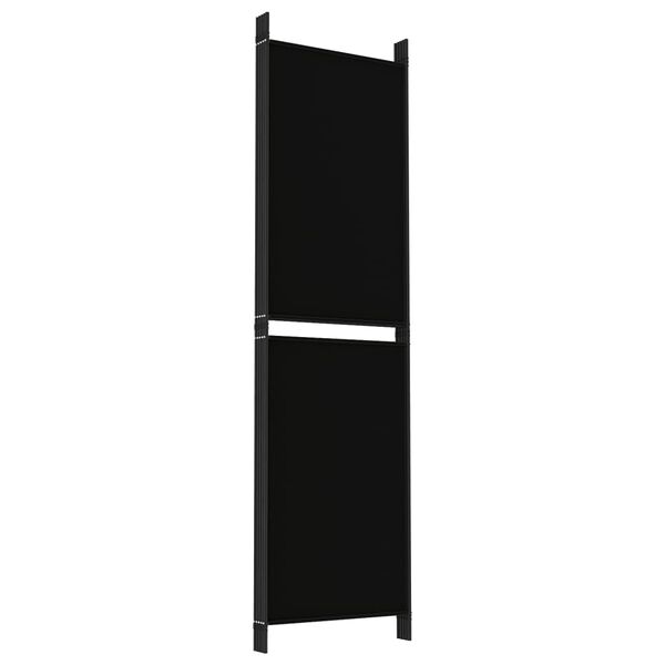 vidaXL Διαχωριστικό Δωματίου με 5 Πάνελ Μαύρο 250x180 εκ. από Ύφασμα