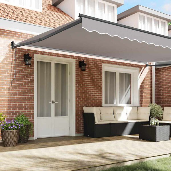 vidaXL Σκηνίτσα Αναδιπλούμενη Ανοιχτό γκρι 500 x 300 εκ