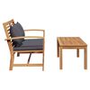 vidaXL Παγκάκι κήπου Φυσικό 110 x 64 x 76.5 εκ Μασίφ ξύλο teak