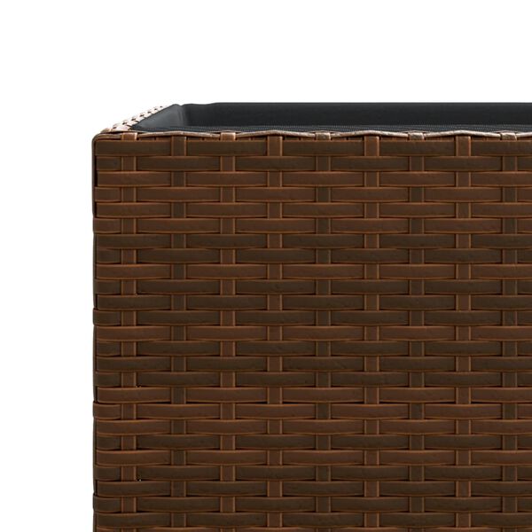 vidaXL Ζαρντινιέρα Κήπου Καφέ 30x30x60 εκ. από Συνθετικό Ρατάν