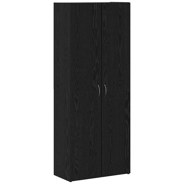 vidaXL Γραφείο Ντουλάπι με ράφι 2 pcs Μαύρη δρυς 60 x 32 x 153