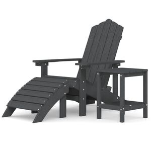 vidaXL &Kappa;&alpha;&rho;έ&kappa;&lambda;&alpha; &Kappa;ή&pi;&omicron;&upsilon; Adirondack &Alpha;&nu;&theta;&rho;&alpha;&kappa;ί HDPE &mu;&epsilon; &Upsilon;&pi;&omicron;&pi;ό&delta;&iota;&omicron; & &Tau;&rho;&alpha;&pi;&epsilon;&zeta;ά&kappa;&iota;