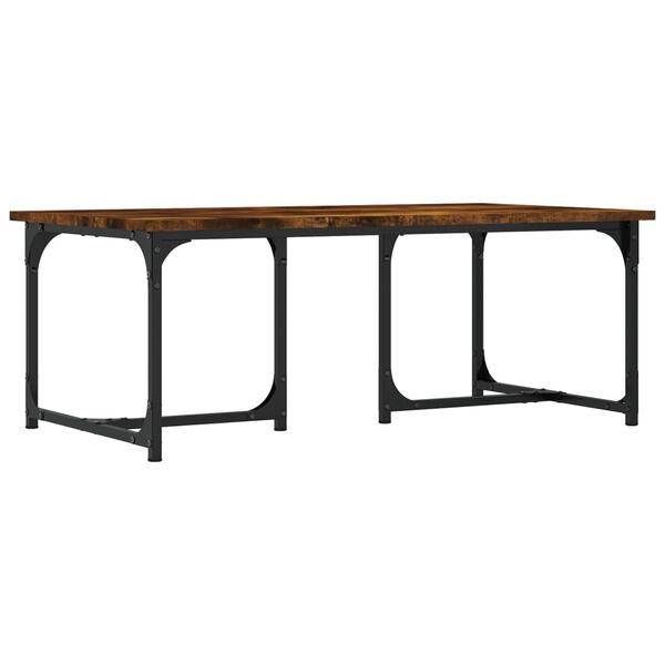 vidaXL Τραπεζάκι Σαλονιού Καπνιστή Δρυς 90x50x35 εκ. Επεξεργασμ. Ξύλο