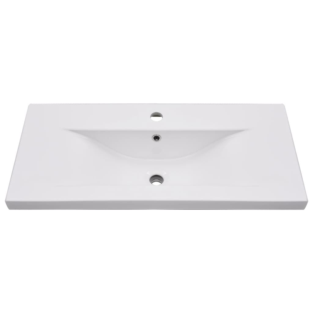 vidaXL Νιπτήρας Ένθετος Λευκός 81 x 39,5 x 18,5 εκ. Κεραμικός
