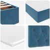 vidaXL Κρεβάτι Αποθήκης με στρώμα Μπλε 120 x 190 cm Βελούδο