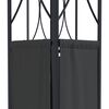 vidaXL Κιόσκι με Οροφή Ανθρακί 300 x 300 x 270 εκ. από Ατσάλι