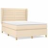 vidaXL &Kappa;&rho;&epsilon;&beta;ά&tau;&iota; Boxspring &mu;&epsilon; &Sigma;&tau;&rho;ώ&mu;&alpha; &Kappa;&rho;&epsilon;&mu; 140x190 &epsilon;&kappa;. &Upsilon;&phi;&alpha;&sigma;&mu;ά&tau;&iota;&nu;&omicron;