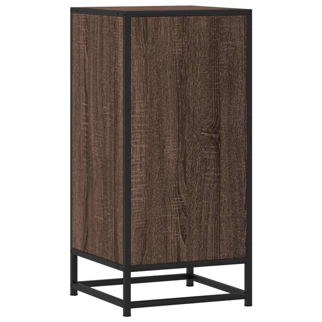vidaXL Ραφιέρα Καφέ Δρυς 35,5x35x76 εκ. Επεξ. Ξύλο + Μέταλλο