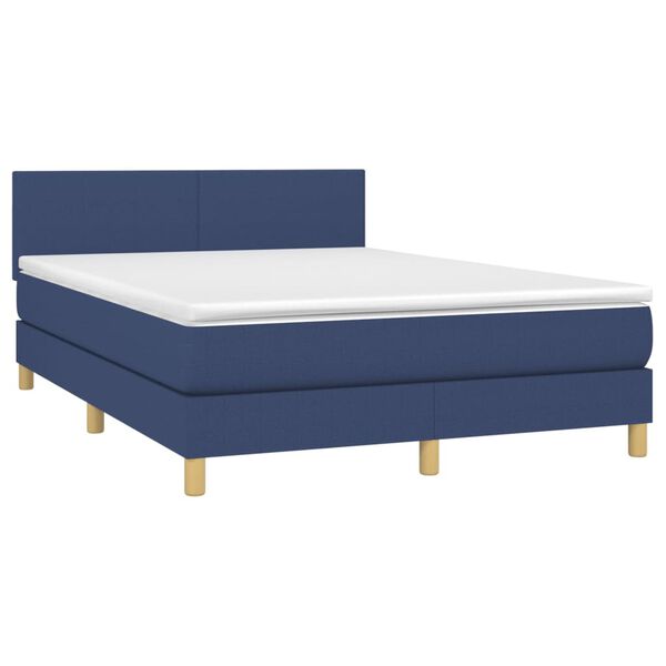 vidaXL &Kappa;&rho;&epsilon;&beta;ά&tau;&iota; Boxspring &mu;&epsilon; &Sigma;&tau;&rho;ώ&mu;&alpha; &Mu;&pi;&lambda;&epsilon; 140x190 &epsilon;&kappa;. &Upsilon;&phi;&alpha;&sigma;&mu;ά&tau;&iota;&nu;&omicron;