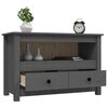 vidaXL Έπιπλο Τηλεόρασης Γκρι 79x35x52 εκ. από Μασίφ Ξύλο Πεύκου