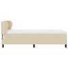 vidaXL Κρεβάτι box spring με στρώμα με στρώμα Κρεμ 80 x 200 cm ύφασμα