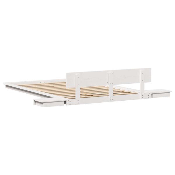 vidaXL Σκελετός Κρεβατιού Λευκό 120 x 190 cm ξύλο