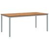 vidaXL Σέτ φαγητού για κήπο 7 pcs Γκρι και καφέ 180 x 90 x 75 cm