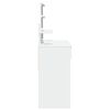vidaXL Μπουντουάρ με LED Λευκό 100x40x130 εκ.