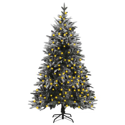 vidaXL Χριστουγεν Δέντρο Τεχνητό Προφωτισμένο Τεχν. Χιόνι 150εκ PVC&PE