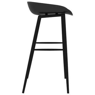 vidaXL Καρέκλες Μπαρ 4 τεμ. Μαύρες