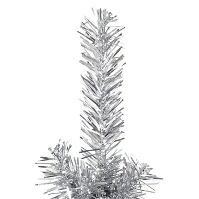 vidaXL Χριστουγεννιάτικο Δέντρο Τεχνητό Μισό Με Βάση Ασημί 180 εκ.