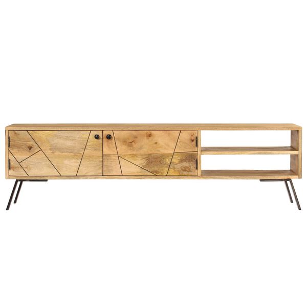 vidaXL Έπιπλο Τηλεόρασης 140 x 30 x 40 εκ. από Μασίφ Ξύλο Μάνγκο