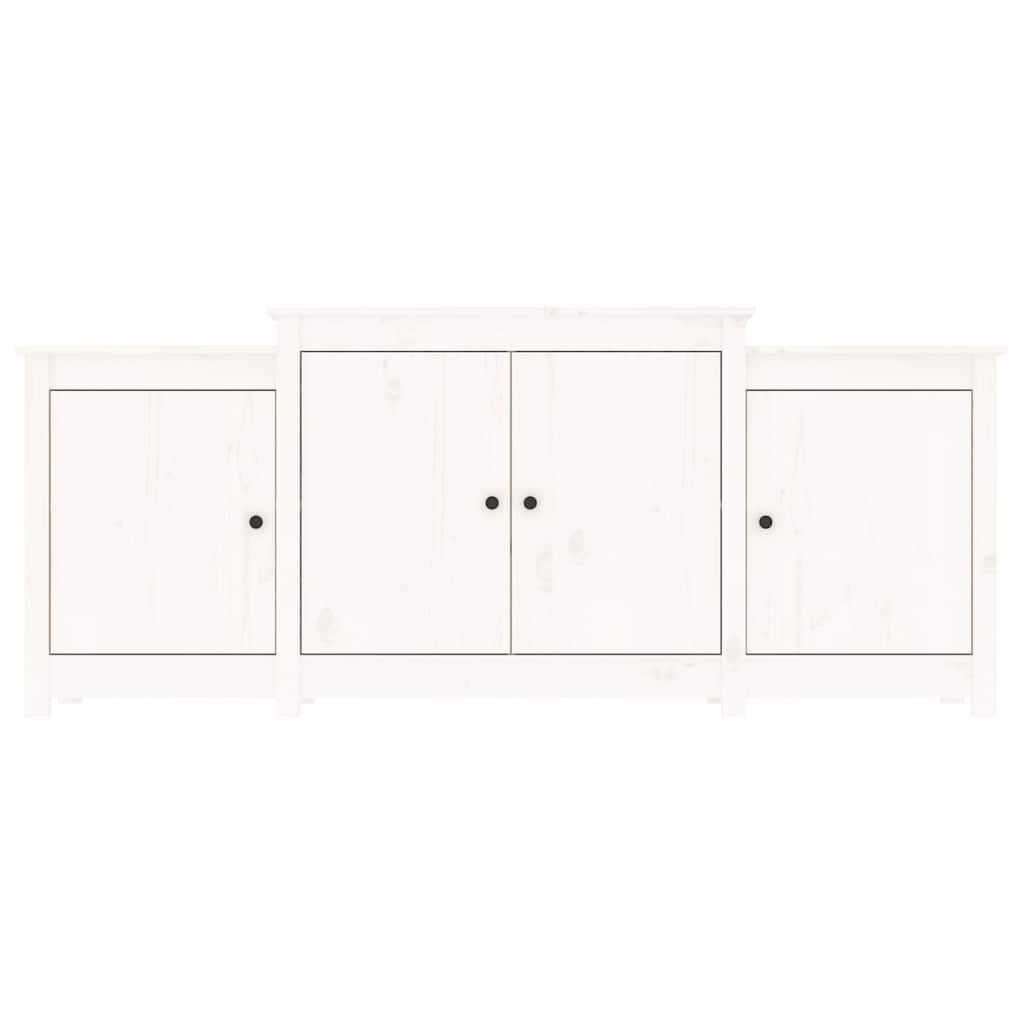 vidaXL Μπουφές Λευκός 164 x 37 x 68 εκ. από Μασίφ Ξύλο Πεύκου