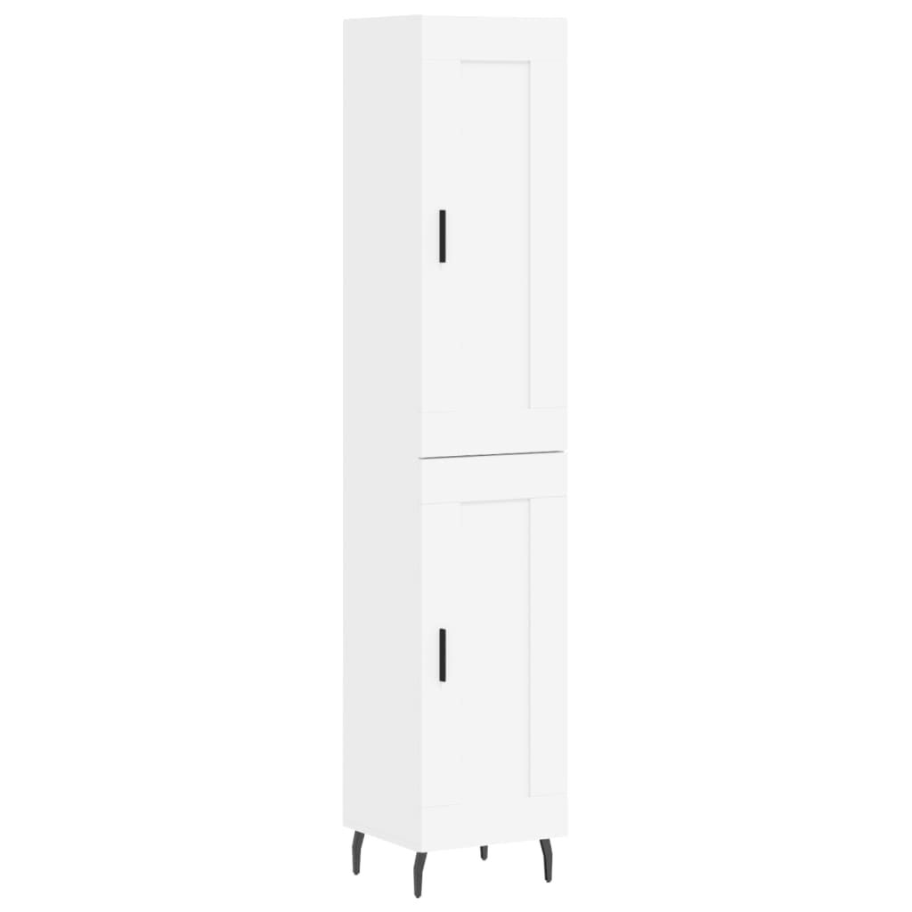 vidaXL Ντουλάπι Λευκό 34,5 x 34 x 180 εκ. από Επεξεργασμένο Ξύλο