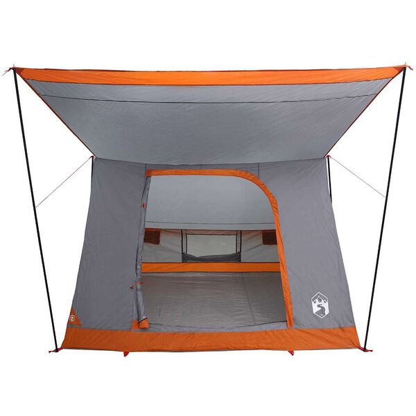 vidaXL Σκηνή Camping Γκρι και Πορτοκαλί 223 x 163 x 130 εκ ταφτάς