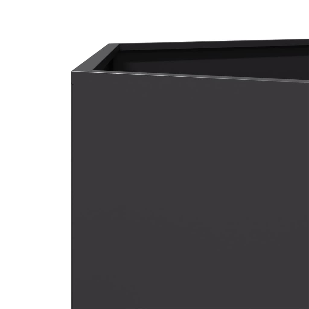 vidaXL Ζαρντινιέρα Κήπου Εξάγωνη Μαύρη 69x60x45 εκ. Ατσάλι