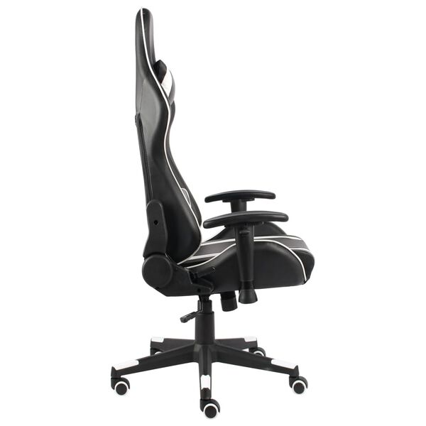 vidaXL Καρέκλα Gaming Περιστρεφόμενη Λευκή από PVC