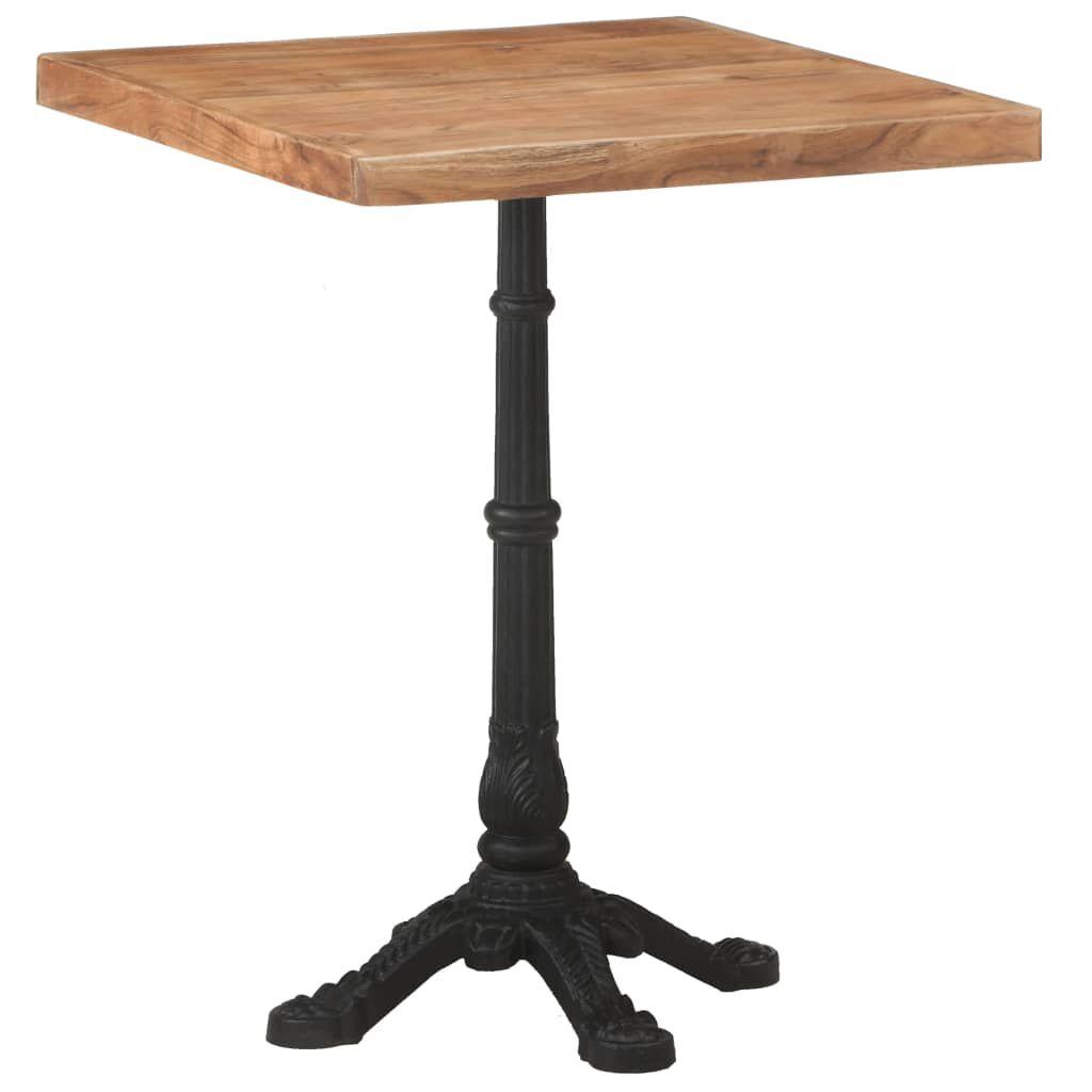 vidaXL Τραπέζι Bistro 60 x 60 x 76 εκ. από Μασίφ Ξύλο Ακακίας