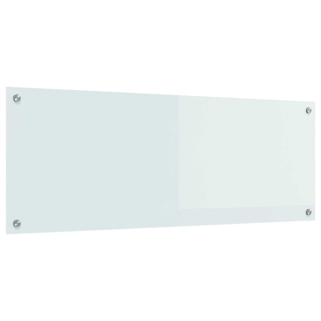 vidaXL Πίσω τοίχος Κουζίνας Λευκό 110x40x0,6 εκ Γυαλί Κατεργασμένο