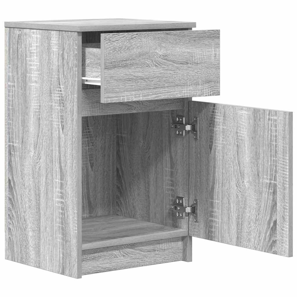 vidaXL Κομοδίνο Γκρι Sonoma 39x35x65 εκ. από Επεξεργασμένο Ξύλο