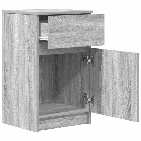 vidaXL Κομοδίνο Γκρι Sonoma 39x35x65 εκ. από Επεξεργασμένο Ξύλο