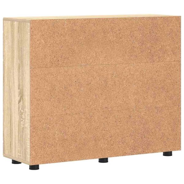 vidaXL Πλαϊνό γραφείο με ράφι με πόρτα Sonoma Δρυς 55.5 x 29 x 100 εκ