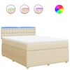 vidaXL &Kappa;&rho;&epsilon;&beta;ά&tau;&iota; Boxspring &mu;&epsilon; &Sigma;&tau;&rho;ώ&mu;&alpha; &Kappa;&rho;&epsilon;&mu; 160x200 &epsilon;&kappa;. &Upsilon;&phi;&alpha;&sigma;&mu;ά&tau;&iota;&nu;&omicron;