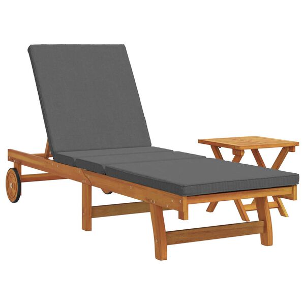 vidaXL Ξαπλώστρα 2 pcs Καφέ 40 x 40 x 40εκ Μασίφ ξύλο ακακίας