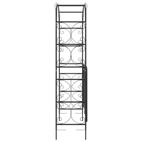 vidaXL Αψίδα Κήπου με Πύλη Μαύρη 108 x 45 x 235 εκ. Ατσάλινη