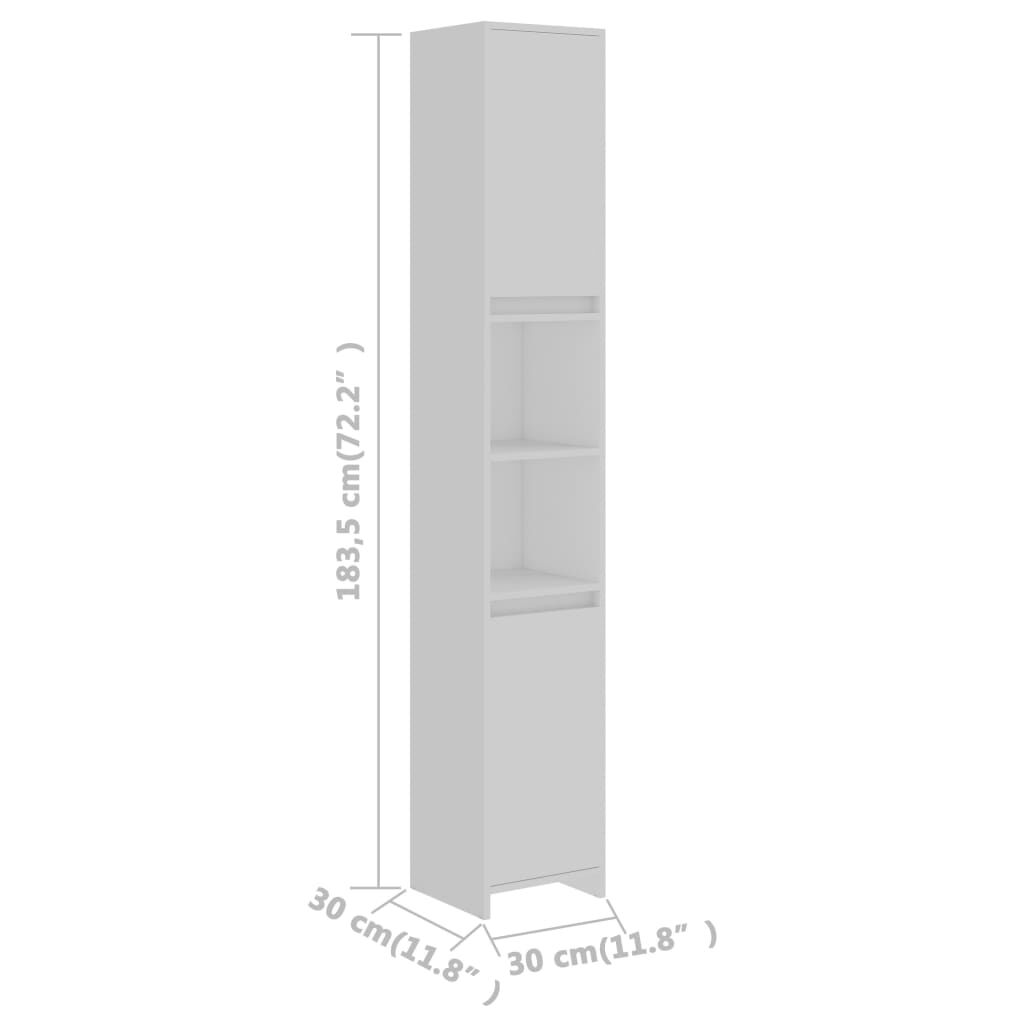 vidaXL Στήλη Μπάνιου Λευκή 30 x 30 x 183,5 εκ. από Επεξ. Ξύλο