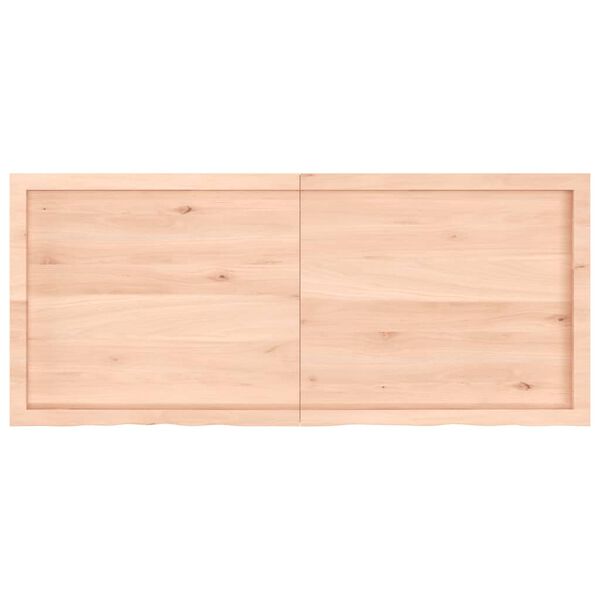 vidaXL Πάγκος Μπάνιου 140x60x(2-4) εκ. από Ακατέργαστο Μασίφ Ξύλο