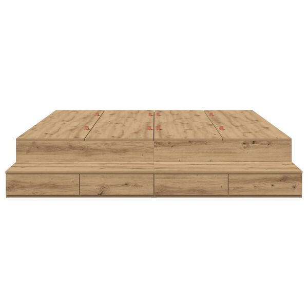 vidaXL Κρεβάτι Αποθήκευσης Artisan Oak 180x200 εκ.