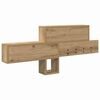 vidaXL Τοίχου Κρεμάστρα με ράφι artisan δρυς 100 x 12 x 43.5 εκ