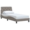 vidaXL Σκελετός Κρεβατιού Χωρίς Στρώμα Taupe 80x200 εκ. Υφασμάτινο
