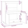 vidaXL Ντουλάπι Γκρι 60 x 34 x 75 εκ. από Μασίφ Ξύλο Πεύκου