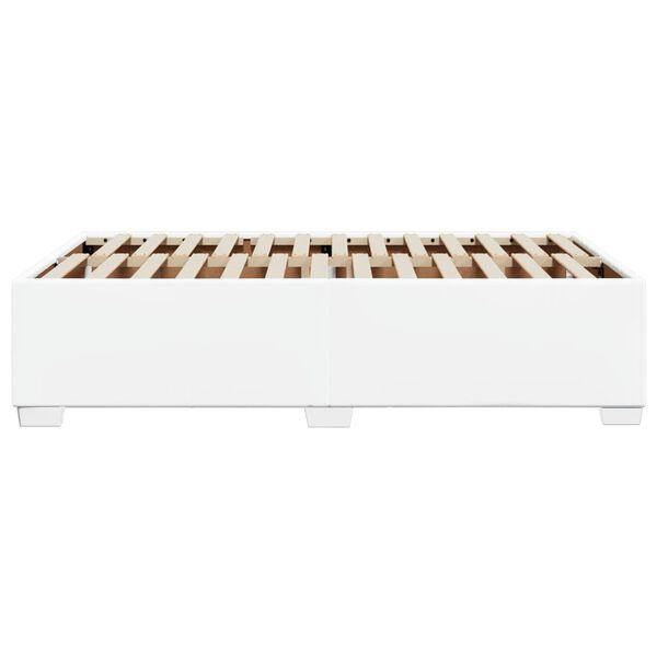 vidaXL Πλαίσιο Κρεβατιού χωρίς στρώμα Λευκό 120x190 εκ.Συνθ. Δέρμα