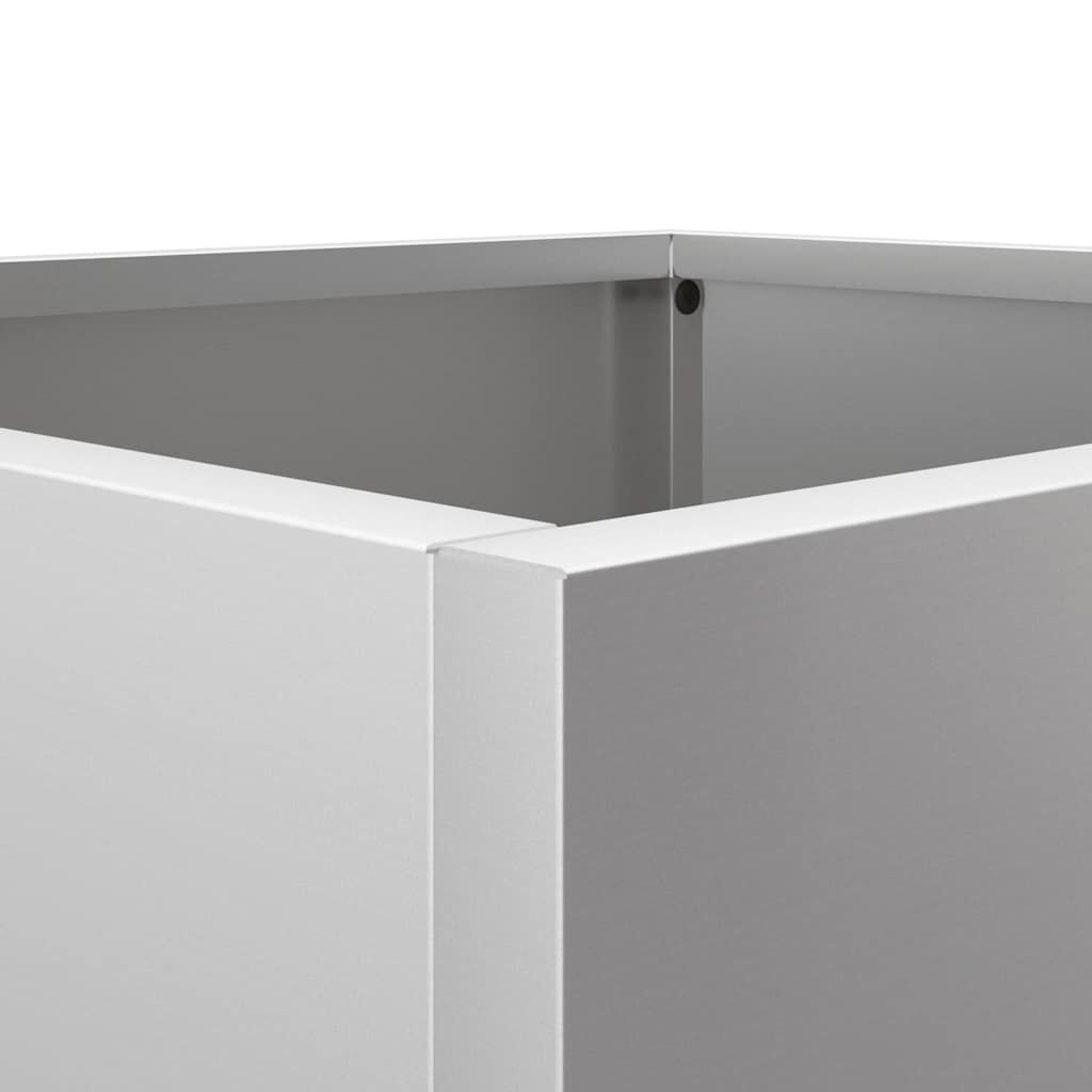 vidaXL Ζαρντινιέρες 2 τεμ. Ασημί 42 x 40 x 39 εκ. Γαλβανισμένο Χάλυβα