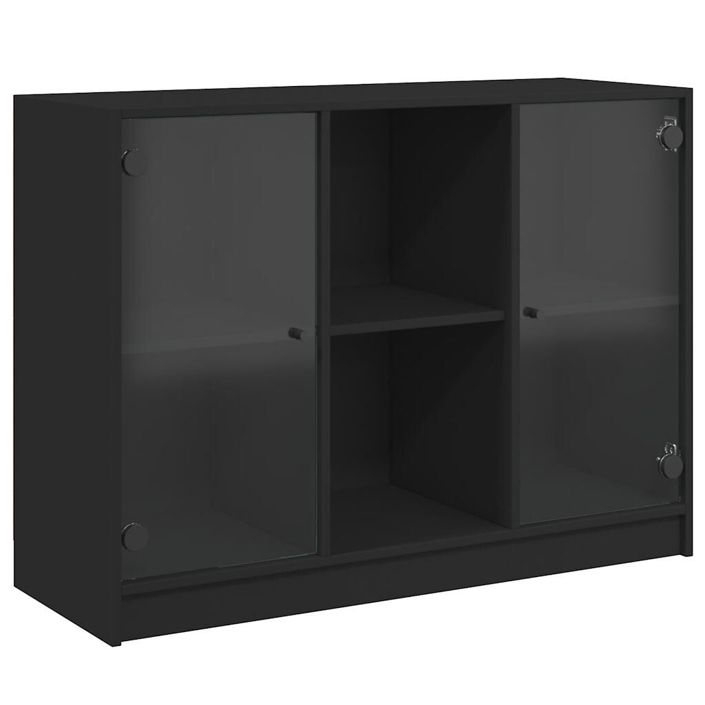 vidaXL Συρταριέρα Μαύρη 102x37x75,5 εκ. από Επεξεργασμένο Ξύλο